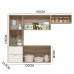 COZINHA NICIOLI COMPACTA IVETE CARVALHO RUSTICO / OFF WHITE CRISTAL