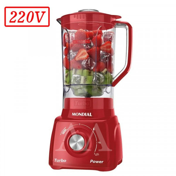 LIQUIDIFICADOR MONDIAL L-99 FR 3 VEL 220V VERMELHO